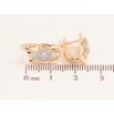 Серьги Xuping цвет позолота 18K + родий английский замок узор с кристаллами фото №2 Серьги Xuping цвет позолота 18K + родий английский замок узор с кристаллами фото №2