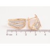 Серьги Xuping цвет позолота 18K + родий английский замок узор с кристаллами фото №2 Серьги Xuping цвет позолота 18K + родий английский замок узор с кристаллами фото №2