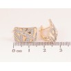 Серьги Xuping цвет позолота 18K + родий английский замок узор с кристаллами фото №2 Серьги Xuping цвет позолота 18K + родий английский замок узор с кристаллами фото №2