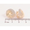 Серьги Xuping цвет позолота 18K + родий английский замок декоративные круги фото №2 Серьги Xuping цвет позолота 18K + родий английский замок декоративные круги фото №2