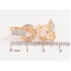 Серьги Xuping цвет позолота 18K + родий английский замок греческий узор с кристаллами фото №2 Серьги Xuping цвет позолота 18K + родий английский замок греческий узор с кристаллами фото №2