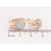 Серьги Xuping цвет позолота 18K + родий английский замок узор с инкрустацией кристаллами фото №2