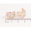 Серьги Xuping цвет позолота 18K + родий английский замок узор с кристаллами фото №2 Серьги Xuping цвет позолота 18K + родий английский замок узор с кристаллами фото №2