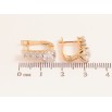 Серьги Xuping цвет позолота 18K + родий английский замок узор с кристаллами фото №2 Серьги Xuping цвет позолота 18K + родий английский замок узор с кристаллами фото №2