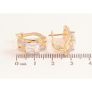 Серьги Xuping цвет позолота 18K + родий английский замок узор с кристаллами фото №2 Серьги Xuping цвет позолота 18K + родий английский замок узор с кристаллами фото №2