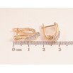 Серьги Xuping цвет позолота 18K + родий английский замок узор с кристаллами фото №2 Серьги Xuping цвет позолота 18K + родий английский замок узор с кристаллами фото №2