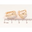 Серьги Xuping цвет позолота 18K + родий английский замок узор с кристаллами фото №2 Серьги Xuping цвет позолота 18K + родий английский замок узор с кристаллами фото №2