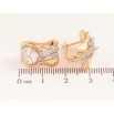 Серьги Xuping цвет позолота 18K + родий английский замок узор с кристаллами фото №2 Серьги Xuping цвет позолота 18K + родий английский замок узор с кристаллами фото №2