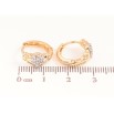 Серьги Xuping цвет позолота 18K + родий колечки узор с инкрустацией кристаллами фото №2