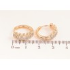 Серьги Xuping цвет позолота 18K + родий колечки узор с инкрустацией кристаллами фото №2 Серьги Xuping цвет позолота 18K + родий колечки узор с инкрустацией кристаллами фото №2