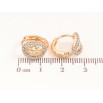 Серьги Xuping цвет позолота 18K + родий колечки узор с инкрустацией кристаллами фото №2 Серьги Xuping цвет позолота 18K + родий колечки узор с инкрустацией кристаллами фото №2
