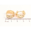 Серьги Xuping цвет позолота 18K + родий колечки узор с кристаллами фото №2 Серьги Xuping цвет позолота 18K + родий колечки узор с кристаллами фото №2