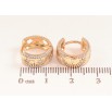 Серьги Xuping цвет позолота 18K + родий колечки узор с кристаллами фото №2 Серьги Xuping цвет позолота 18K + родий колечки узор с кристаллами фото №2
