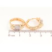 Серьги Xuping цвет позолота 18K + родий колечки узор с кристаллами фото №2 Серьги Xuping цвет позолота 18K + родий колечки узор с кристаллами фото №2