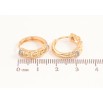 Серьги Xuping цвет позолота 18K + родий колечки узор с кристаллами фото №2 Серьги Xuping цвет позолота 18K + родий колечки узор с кристаллами фото №2