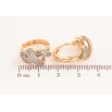 Серьги Xuping цвет позолота 18K + родий колечки узор с инкрустацией кристаллами фото №2 Серьги Xuping цвет позолота 18K + родий колечки узор с инкрустацией кристаллами фото №2