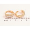 Серьги Xuping цвет позолота 18K + родий колечки узор с кристаллами фото №2 Серьги Xuping цвет позолота 18K + родий колечки узор с кристаллами фото №2