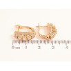 Серьги Xuping цвет позолота 18K английский замок узор с кристаллами фото №2