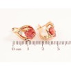 Серьги Xuping цвет позолота 18K английский замок капельки с красными кристаллами фото №2