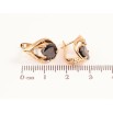 Серьги Xuping цвет позолота 18K английский замок капельки с черными кристаллами фото №2 Серьги Xuping цвет позолота 18K английский замок капельки с черными кристаллами фото №2