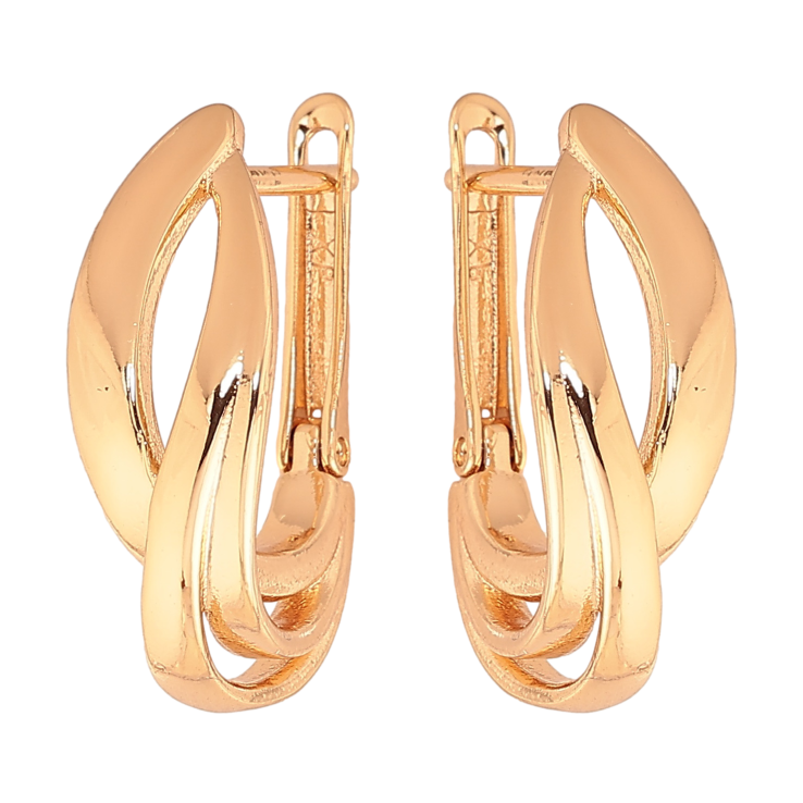 Серьги Xuping цвет позолота 18K английский замок декоративный узор фото №21