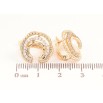 Серьги Xuping цвет позолота 18K английский замок узор с кристаллами фото №2 Серьги Xuping цвет позолота 18K английский замок узор с кристаллами фото №2