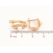 Серьги Xuping цвет позолота 18K английский замок узор с кристаллами и жемчужинами фото №2