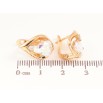 Серьги Xuping цвет позолота 18K английский замок узор с радужными кристаллами фото №2