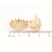 Серьги Xuping цвет позолота 18K английский замок узор с кристаллами фото №2