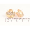 Серьги Xuping цвет позолота 18K английский замок узор с кристаллами фото №2