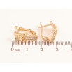 Серьги Xuping цвет позолота 18K английский замок ремешки с кристаллами фото №2