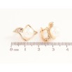 Серьги Xuping цвет позолота 18K английский замок узор с кристаллами и жемчужинами фото №2