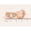 Серьги Xuping цвет позолота 18K английский замок узор с кристаллами фото №2