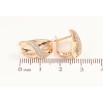 Серьги Xuping цвет позолота 18K английский замок узор с кристаллами фото №2