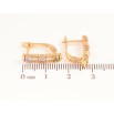 Серьги Xuping цвет позолота 18K английский замок узор с разноцветными кристаллами фото №2