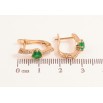 Серьги Xuping цвет позолота 18K английский замок узор с зелеными кристаллами фото №2 Серьги Xuping цвет позолота 18K английский замок узор с зелеными кристаллами фото №2