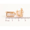 Серьги Xuping цвет позолота 18K английский замок узор с кристаллами фото №2