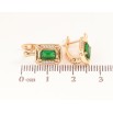Сережки Xuping колір позолота 18K англійський замок візерунок з зеленими кристалами фото №2 Сережки Xuping колір позолота 18K англійський замок візерунок з зеленими кристалами фото №2