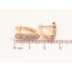 Серьги Xuping цвет позолота 18K английский замок узор с сиреневыми кристаллами фото №2 Серьги Xuping цвет позолота 18K английский замок узор с сиреневыми кристаллами фото №2