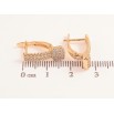 Серьги Xuping цвет позолота 18K английский замок инкрустация кристаллами фото №2