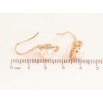 Серьги Xuping цвет позолота 18K французский замок жемчужины в овалах фото №2