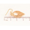 Серьги Xuping цвет позолота 18K французский замок резные подвески с кристальными бантами фото №2