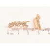 Серьги Xuping цвет позолота 18K клаймберы узор из бабочек и цветочков с кристаллами фото №2 Серьги Xuping цвет позолота 18K клаймберы узор из бабочек и цветочков с кристаллами фото №2