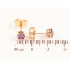 Сережки Xuping колір позолота 18K пусети бузкові кристали в 4-х крапановій оправі ø 5мм фото №2 Сережки Xuping колір позолота 18K пусети бузкові кристали в 4-х крапановій оправі ø 5мм фото №2