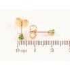 Сережки Xuping колір позолота 18К пусети зелені кристали в 6-ти крапановій оправі ø 3мм фото №2 Сережки Xuping колір позолота 18К пусети зелені кристали в 6-ти крапановій оправі ø 3мм фото №2