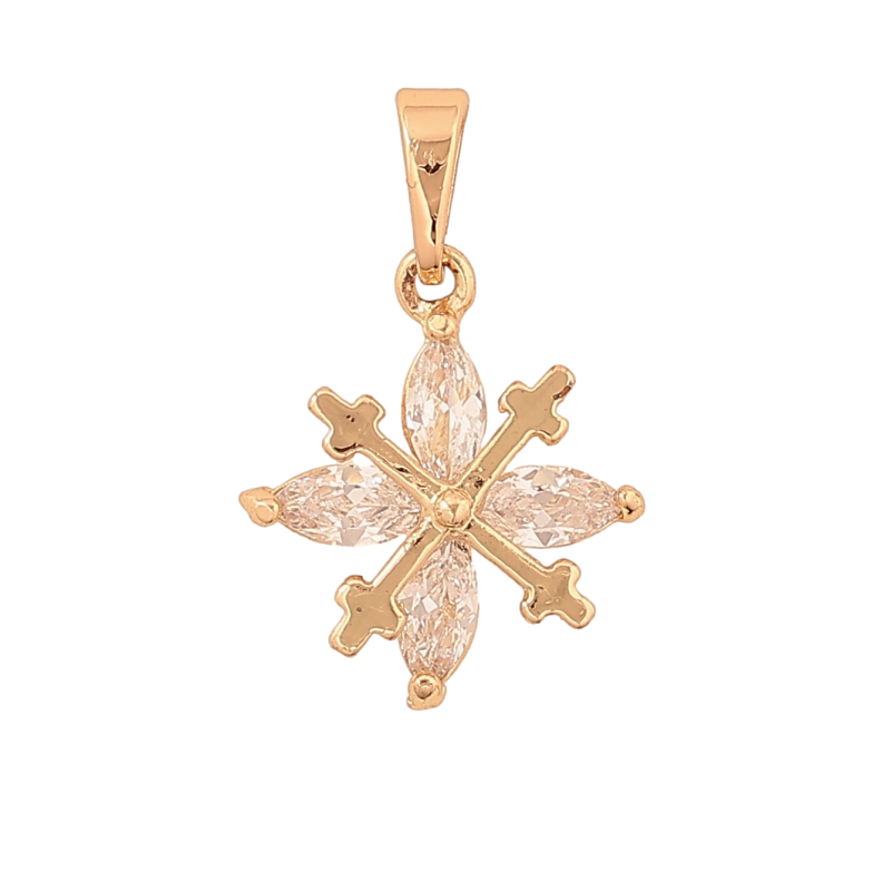Кулон Xuping колір Позолота 18K "Кристальна квіточка" для ланцюжка до 6мм фото №4 Кулон Xuping колір Позолота 18K "Кристальна квіточка" для ланцюжка до 6мм фото №4