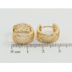 Сережки Xuping Позолота 18K колечка Різьблений орнамент фото №3
