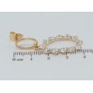 Сережки Xuping QQMM Позолота 18K пусети Овальні підвіски з фіанітами фото №2