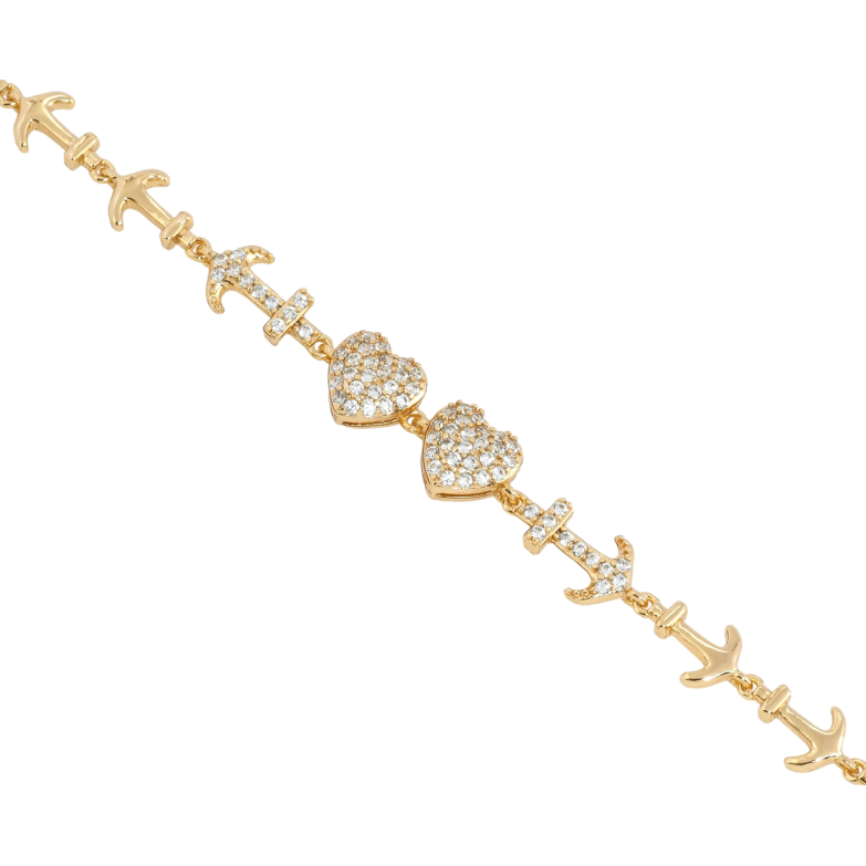 Браслет Xuping Позолота 18K Два серця, ланки якір довжина з дод. замком 17, 19см х 6-8мм фото №22 Браслет Xuping Позолота 18K Два серця, ланки якір довжина з дод. замком 17, 19см х 6-8мм фото №22