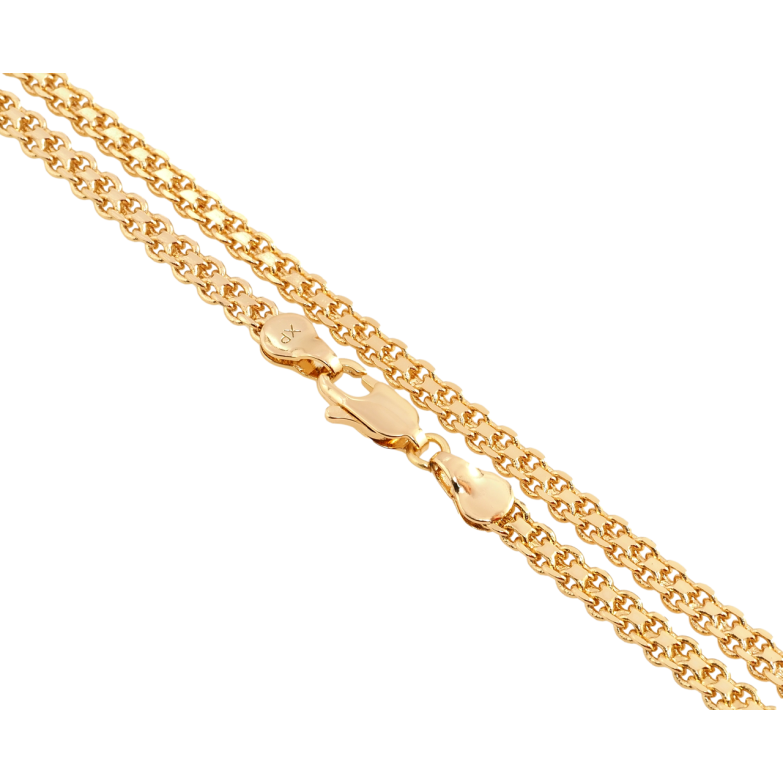 Ланцюжок Xuping Позолота 18K Плетіння Італійський Бісмарк довжина 50см х 4мм фото №1